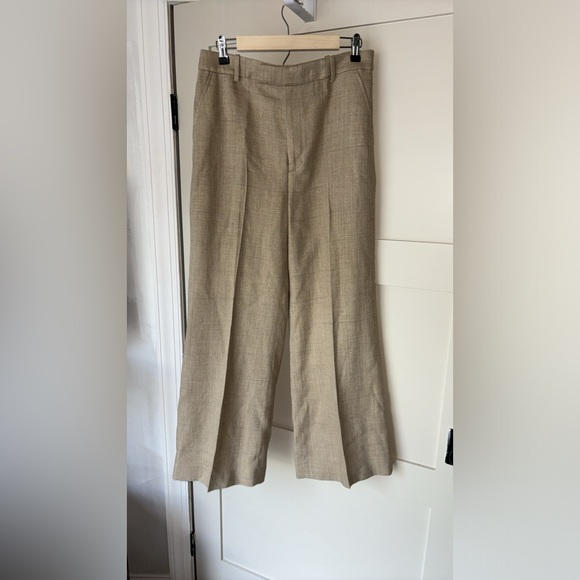 Polo Ralph Lauren Plaid Wool-Linen-Silk Blend Tweed Wide-Leg Pant NWT Size 8 - Picture 5 of 10